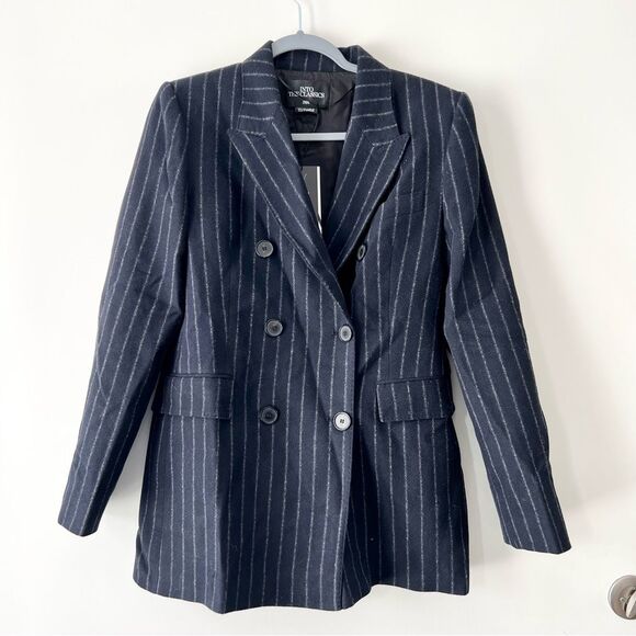 NWT Zara Into the Classics Limited Edition Wool Blend Double Breasted Blazer - Picture 8 of 11